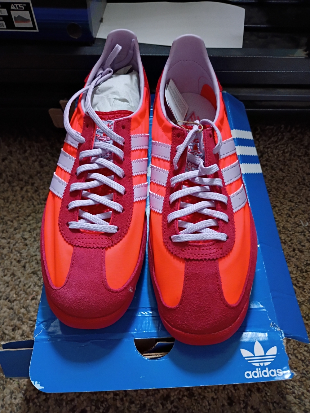 adidas Women's SL 72 OG Red and Pink Retro Runner Sneakers